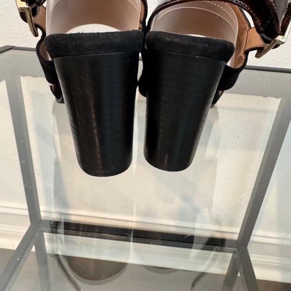 Vionic Bianca Backstrap chunky heel sandal tortoise Strap Black Suede Size 7.5 - Picture 10 of 14